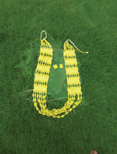 Yellow Beaded Neckpiece with Earrings